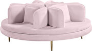 Round accent settee / couch with unique club-like design by Meridian additional picture 8