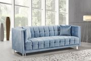 Blue tufted velvet / acrylig legs modern sofa by Meridian additional picture 9