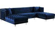 Velvet tufted 3pcs sectional sofa by Meridian additional picture 2