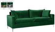 Green velvet fabric contemporary sofa by Meridian additional picture 5