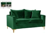 Green velvet fabric contemporary sofa by Meridian additional picture 7