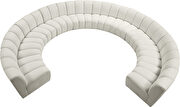 10 pcs cream velvet modular sectional sofa by Meridian additional picture 2