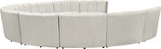 10 pcs cream velvet modular sectional sofa by Meridian additional picture 3
