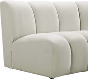 10 pcs cream velvet modular sectional sofa by Meridian additional picture 8