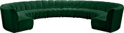 10 pcs green velvet modular sectional sofa by Meridian additional picture 3