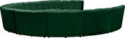 10 pcs green velvet modular sectional sofa by Meridian additional picture 4