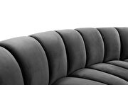 10 pcs gray velvet modular sectional sofa by Meridian additional picture 6