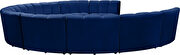 10 pcs navy blue velvet modular sectional sofa by Meridian additional picture 2