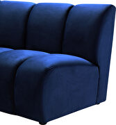 10 pcs navy blue velvet modular sectional sofa by Meridian additional picture 7