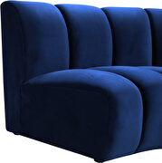10 pcs navy blue velvet modular sectional sofa by Meridian additional picture 8