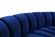 10 pcs navy blue velvet modular sectional sofa by Meridian additional picture 9