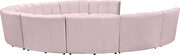 10 pcs pink velvet modular sectional sofa by Meridian additional picture 5