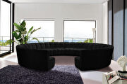 12 pcs black velvet modular sectional sofa by Meridian additional picture 4
