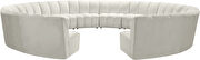 12 pcs cream velvet modular sectional sofa by Meridian additional picture 2