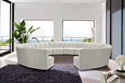 12 pcs cream velvet modular sectional sofa by Meridian additional picture 3