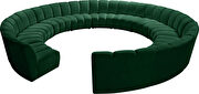 12 pcs green velvet modular sectional sofa by Meridian additional picture 2