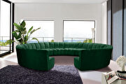 12 pcs green velvet modular sectional sofa by Meridian additional picture 4