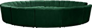 12 pcs green velvet modular sectional sofa by Meridian additional picture 5