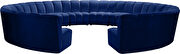 12 pcs navy blue velvet modular sectional sofa by Meridian additional picture 2