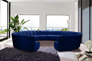 12 pcs navy blue velvet modular sectional sofa by Meridian additional picture 3