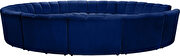 12 pcs navy blue velvet modular sectional sofa by Meridian additional picture 4
