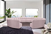 12 pcs pink velvet modular sectional sofa by Meridian additional picture 2