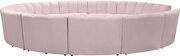 12 pcs pink velvet modular sectional sofa by Meridian additional picture 4