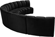 5pcs black velvet modular sectional sofa by Meridian additional picture 6