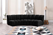5pcs black velvet modular sectional sofa by Meridian additional picture 10