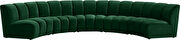 5pcs green velvet modular sectional sofa by Meridian additional picture 3
