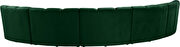 5pcs green velvet modular sectional sofa by Meridian additional picture 4