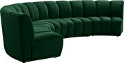 5pcs green velvet modular sectional sofa by Meridian additional picture 5