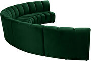 5pcs green velvet modular sectional sofa by Meridian additional picture 6
