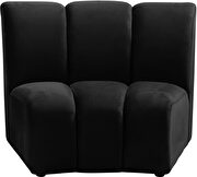 6pcs black velvet modular sectional sofa by Meridian additional picture 3