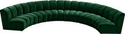 6pcs green velvet modular sectional sofa by Meridian additional picture 3