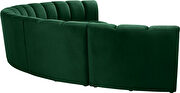6pcs green velvet modular sectional sofa by Meridian additional picture 4