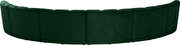 6pcs green velvet modular sectional sofa by Meridian additional picture 5