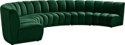 6pcs green velvet modular sectional sofa by Meridian additional picture 6