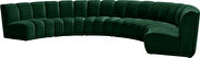 6pcs green velvet modular sectional sofa by Meridian additional picture 7