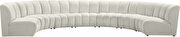 7pcs cream velvet modular sectional sofa by Meridian additional picture 2