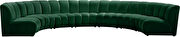 7pcs green velvet modular sectional sofa by Meridian additional picture 2