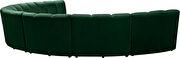 7pcs green velvet modular sectional sofa by Meridian additional picture 3