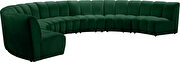 7pcs green velvet modular sectional sofa by Meridian additional picture 4