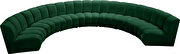 7pcs green velvet modular sectional sofa by Meridian additional picture 5