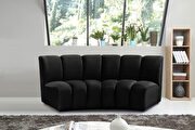 7pcs black velvet modular sectional sofa by Meridian additional picture 8