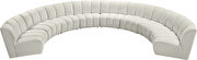8pcs cream velvet modular sectional sofa by Meridian additional picture 4