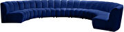8pcs navy velvet modular sectional sofa by Meridian additional picture 3