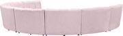 8pcs pink velvet modular sectional sofa by Meridian additional picture 4
