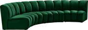 4pcs green velvet modular sectional sofa by Meridian additional picture 5