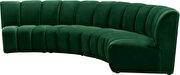 4pcs green velvet modular sectional sofa by Meridian additional picture 6